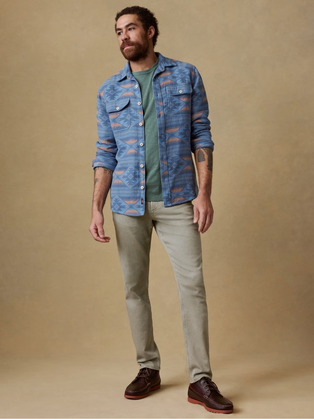 Faherty Stretch Terry 5-Pocket Pant - Coastal Sage